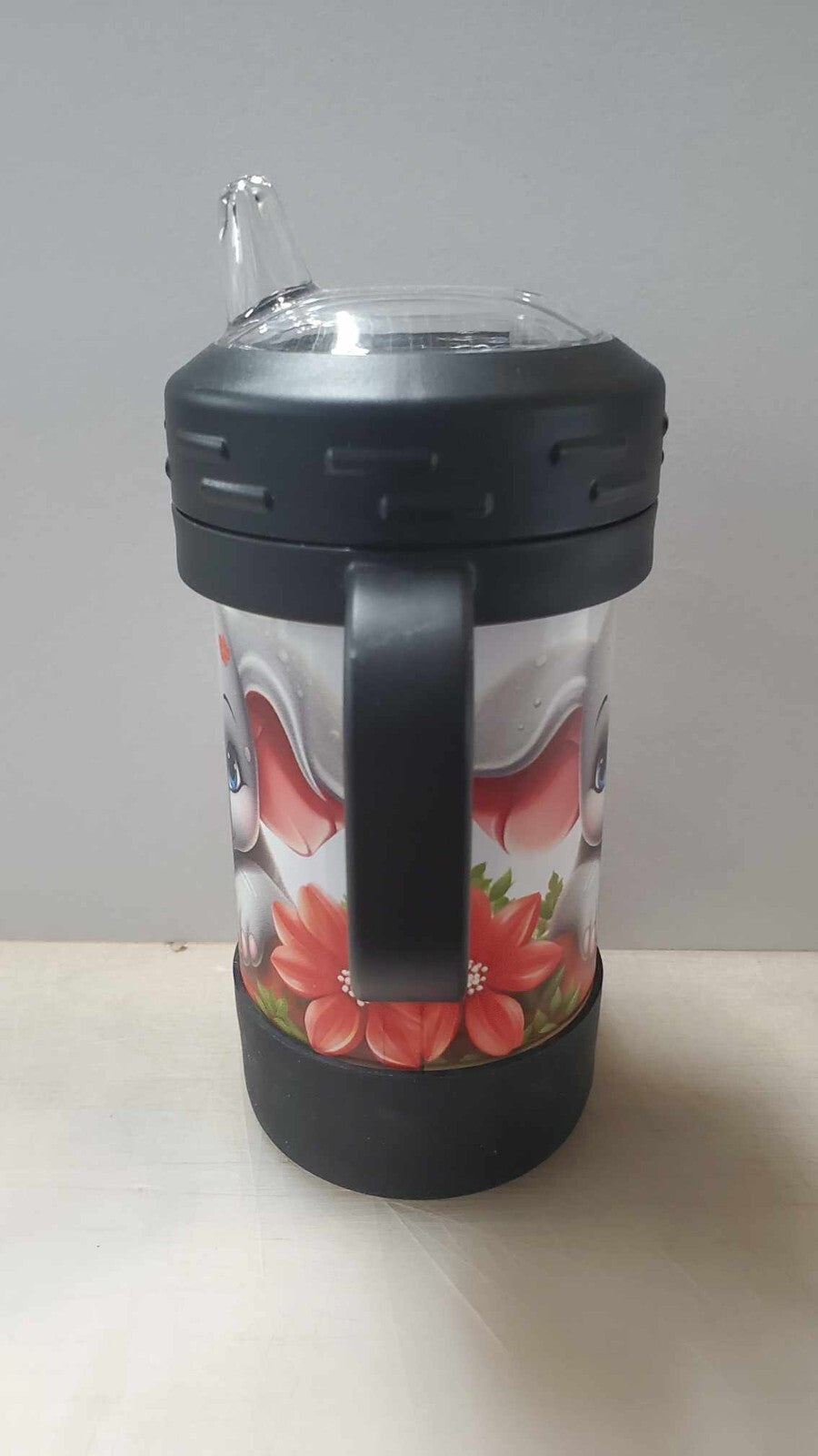 Baby Elephant Kids 10 oz Insulated Sippy Cup Cute With Removable Handles