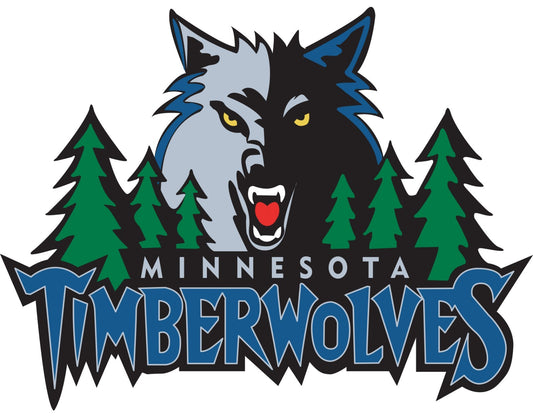 Minnesota Timberwolves Logo Die Cut Laminated Vinyl Sticker Decal NBA car window
