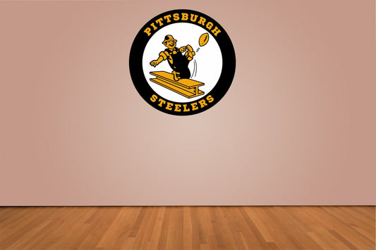 Pittsburgh Steelers Retro Indoor Wall Vinyl Decal Sticker 5" - 52"