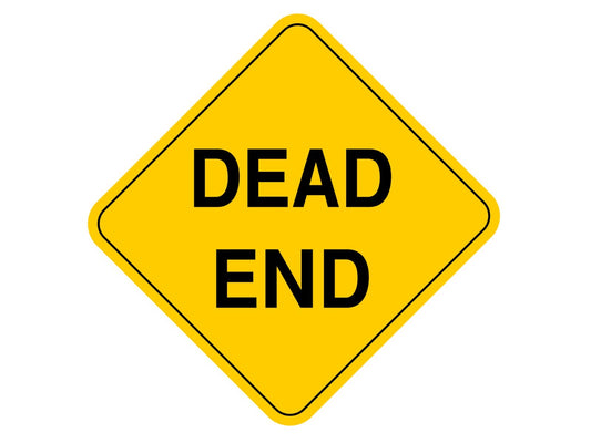 Dead End Sign Indoor Wall Vinyl Decal Sticker 5" - 34" kids decor