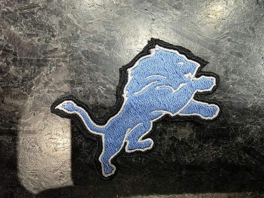 Detroit Lions 3.75" Iron /Sew On Embroidered Patch Football Logo NFL