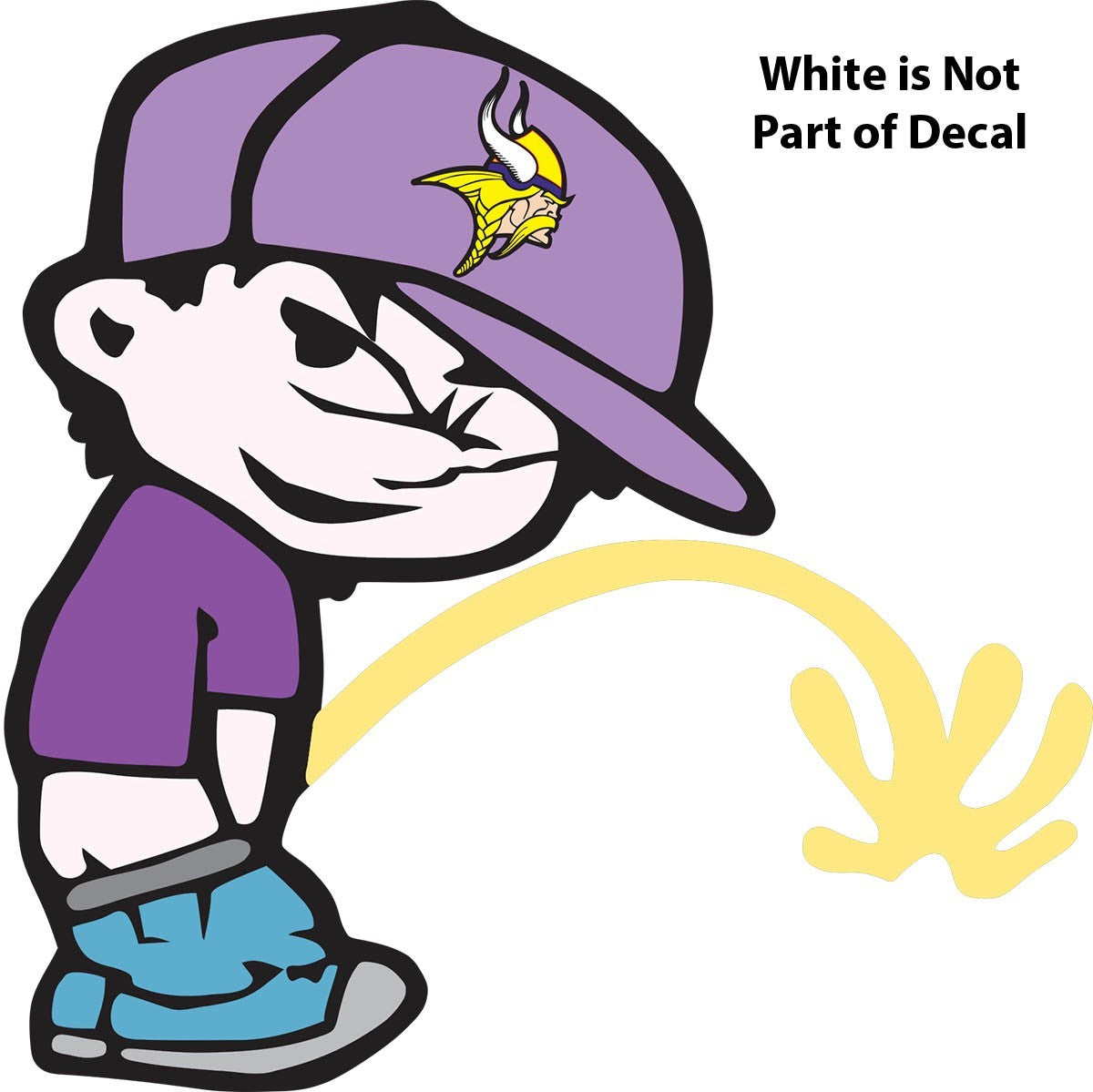 Calvin Minnesota Vikings Piss On Green Bay Packers Vinyl Decal Sticker - Sizes