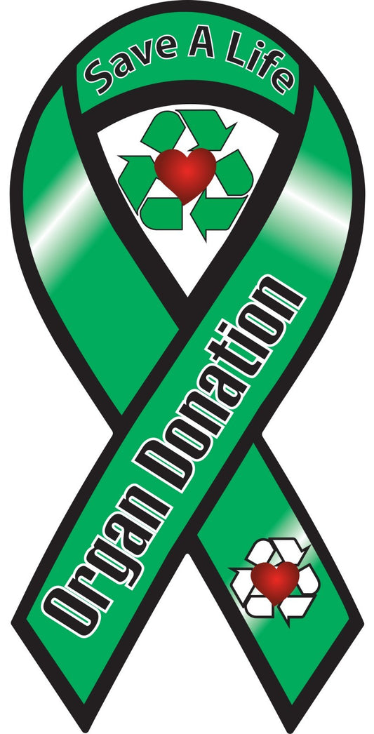 Organ Donation Awareness Cure Ribbon Vinyl Decal Sticker Choose Size Save A Life