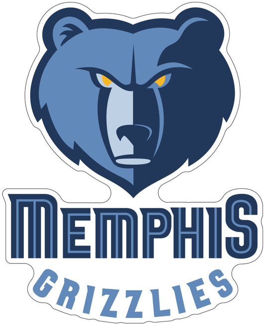 Memphis Grizzles Logo Die Cut Laminated Vinyl Sticker Decal NBA car window