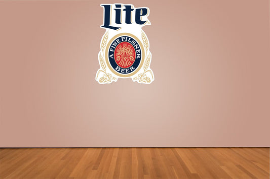 Miller Lite A Fine Pilsner Beer Logo Indoor Wall Vinyl Decal Sticker 5 - 52"
