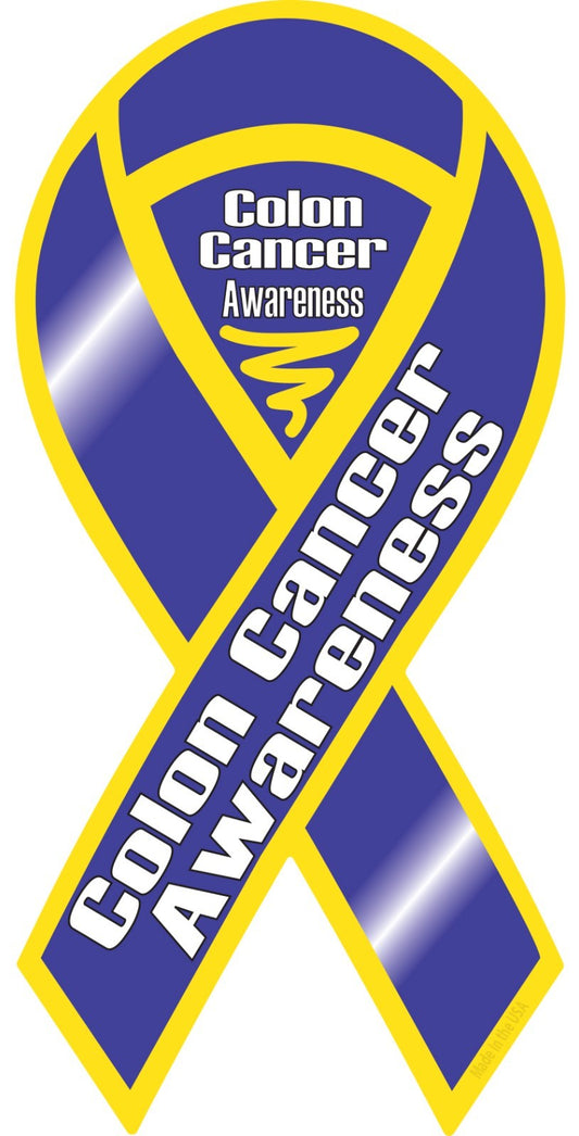 Colon Cancer Awareness Ribbon Vinyl Decal Sticker Support Choose Size car