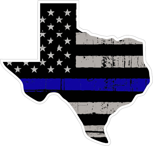 Texas Thin Blue Line American Flag Car Vinyl Decal Sticker police lives matter
