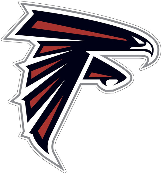 Atlanta Falcons Logo Cut Laminated Vinyl Sticker Decal NFL car window