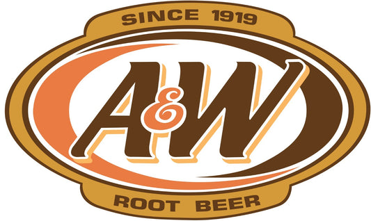 A&W Root Beer Logo Die Cut Laminated Vinyl Decal Sticker | Sizes door premium