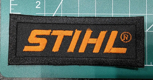 STIHL Iron On Sew Embroidered Patch 3.75" x 1.4"