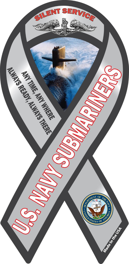 U.S. Navy Submariners Silent Service Vinyl Decal Sticker Any Time Any Where