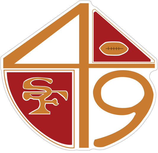 San Francisco 49ers Logo - Die Cut Laminated Vinyl Sticker Decal -NFL car window