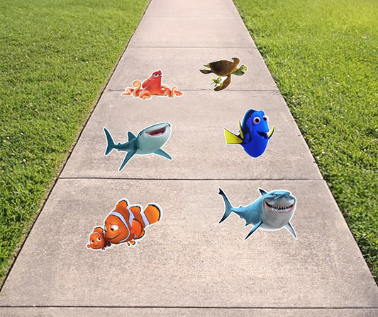 6 Finding Nemo Dory Removable Floor Decals Sidewalk Birthday Party Decorations
