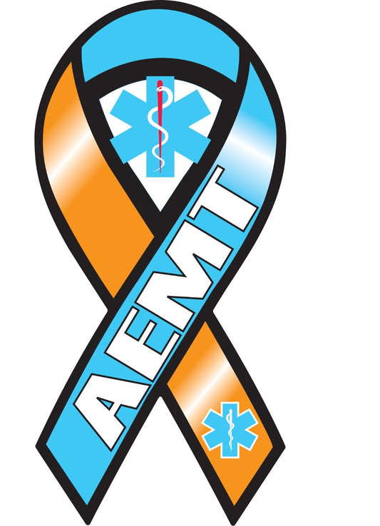 AEMT Advanced Ribbon Vinyl Decal Sticker Choose Size EMS rescue star medical EMT