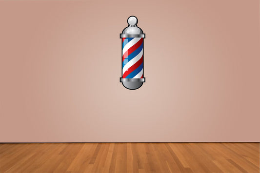 Barber Pole Indoor Wall Vinyl Decal Sticker 5"-52"
