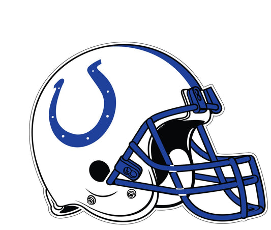 Indianapolis Colts Blue Logo Cut Laminated Vinyl Sticker Decal NFL car window