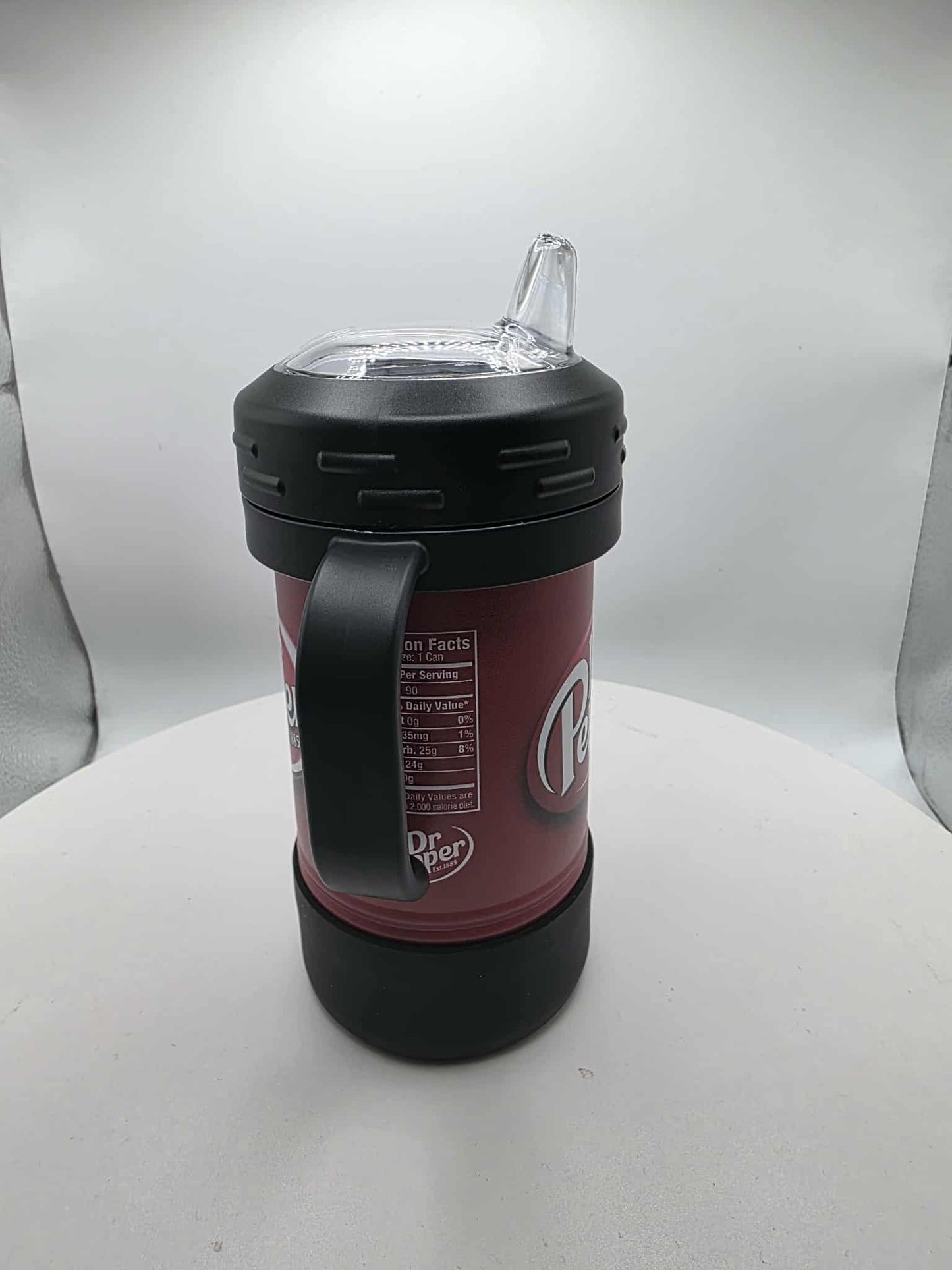 Dr. Pepper Insulated Sippy Cup Full Wrap UV Printed Color Soda Pop Inspired