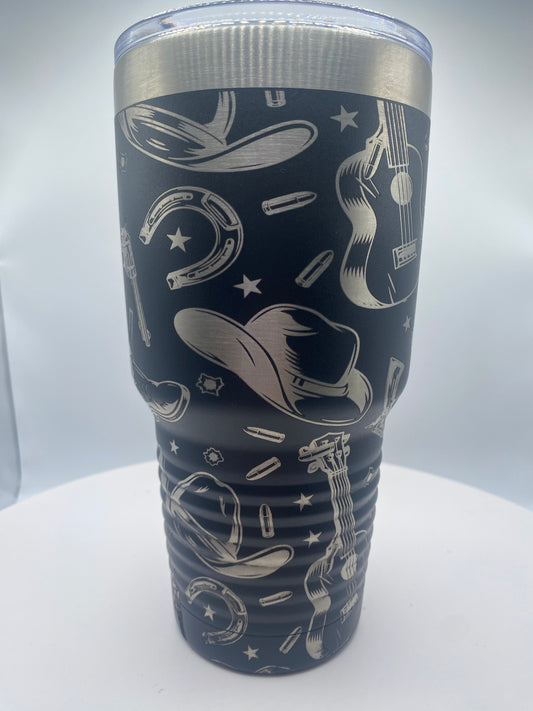 Western - 30 oz tumbler - laser engraved