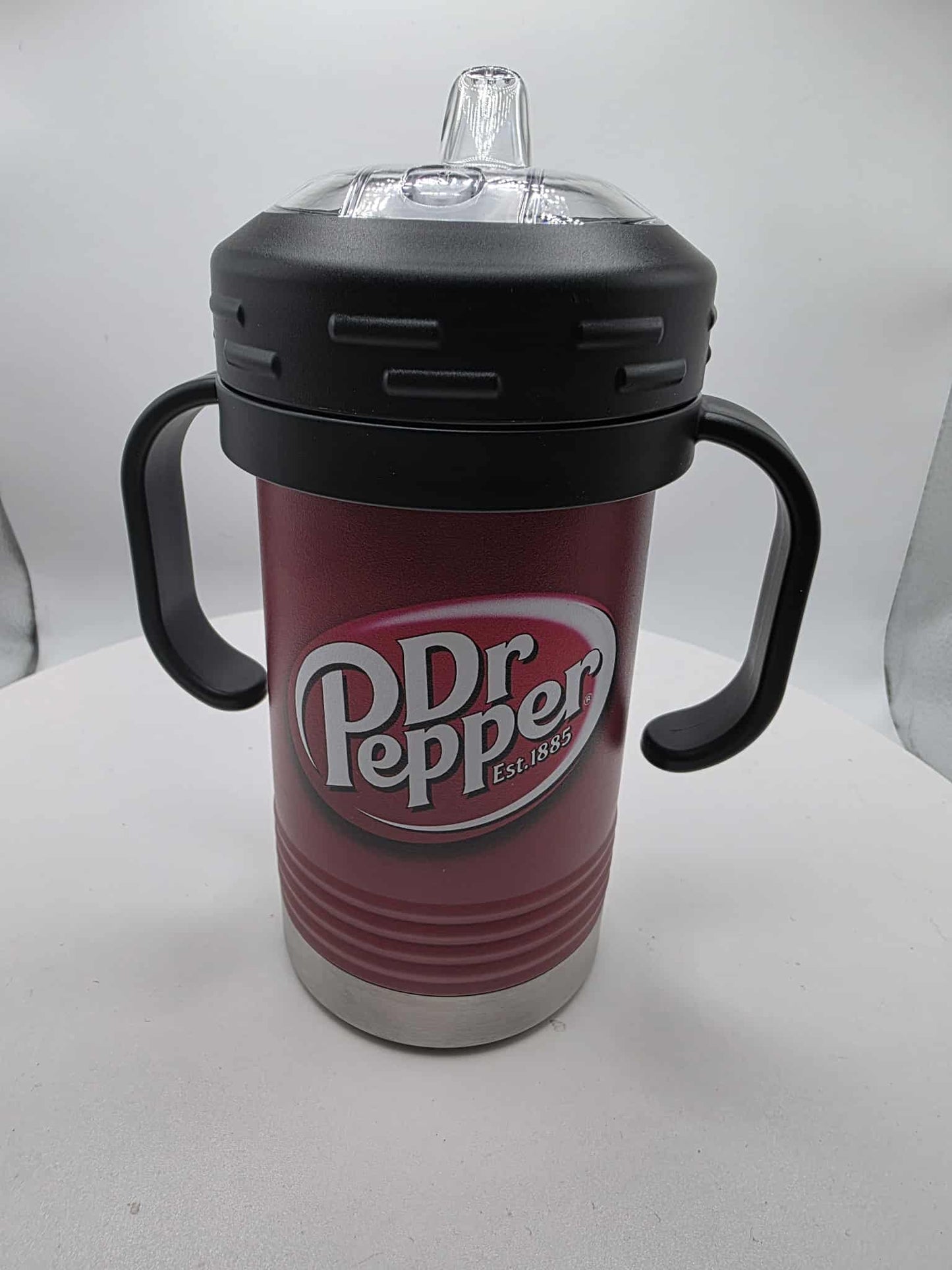 Dr. Pepper Insulated Sippy Cup Full Wrap UV Printed Color Soda Pop Inspired