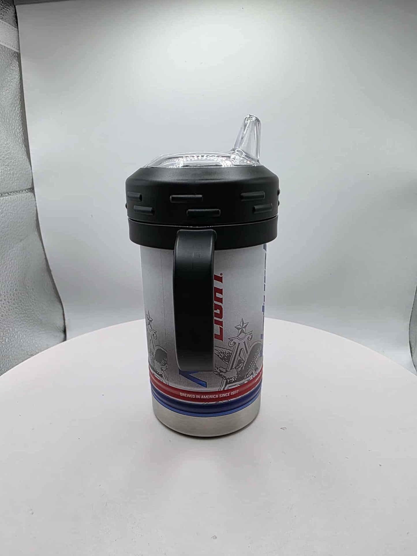 Natural Light Ice Insulated Sippy Cup Full Wrap UV Printed Color Beer Inspired