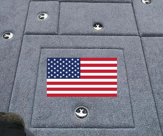 American Flag Professional Carpet Graphic Decal Sticker for Fishing Bass Boats or Floors