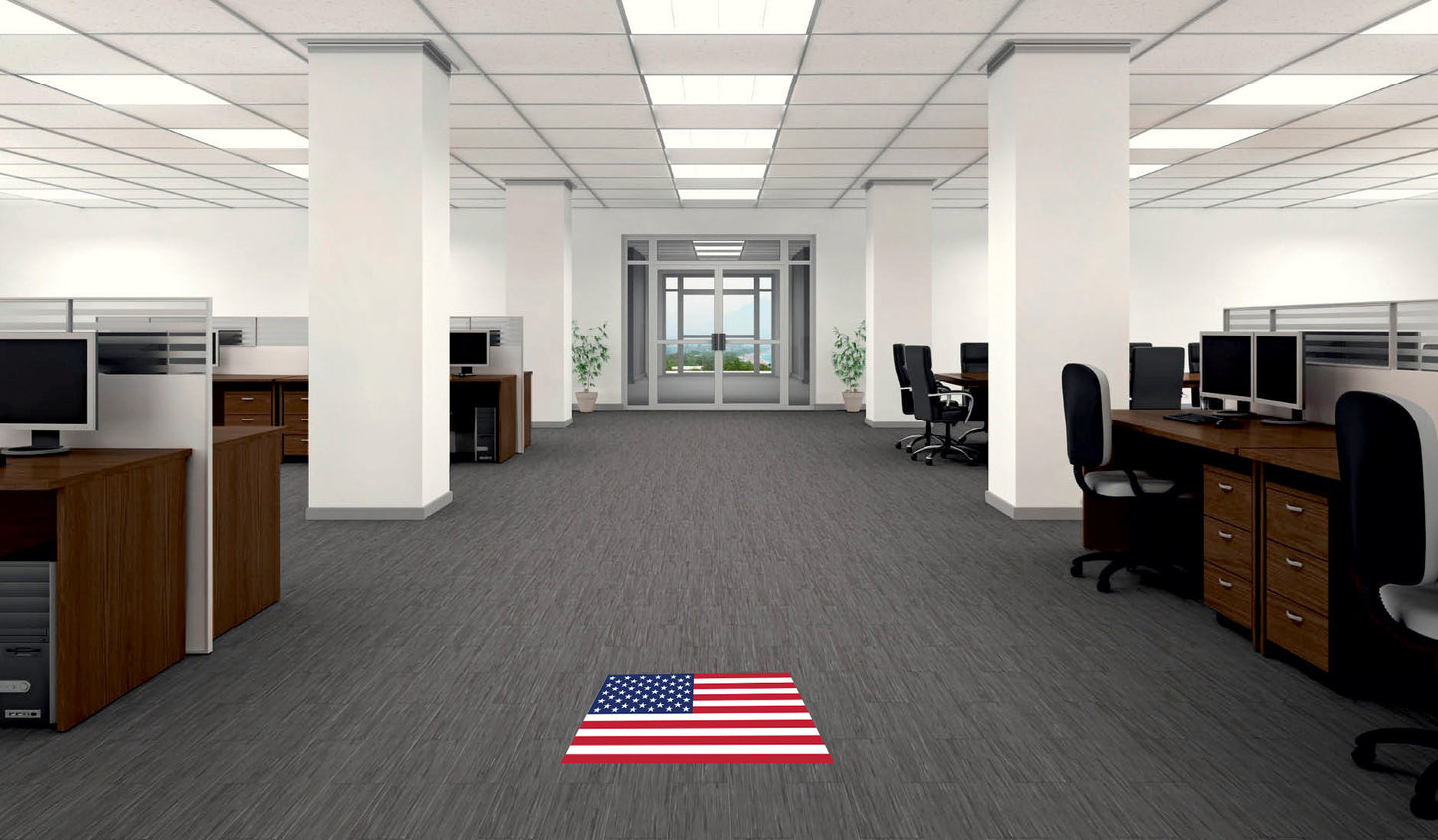 American Flag Professional Carpet Graphic Decal Sticker for Fishing Bass Boats or Floors