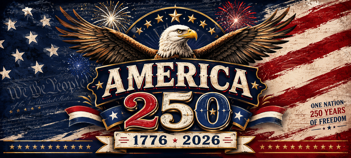 America 250 Polar Camel Beverage Holder | Patriotic Eagle Can Cooler