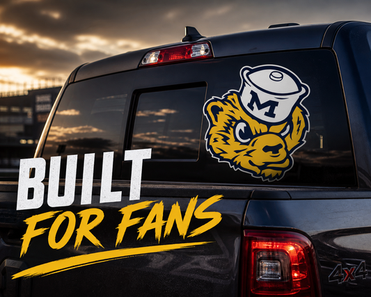 Michigan Wolverines College Vinyl Decal – Waterproof Car & Laptop Sticker (Multiple Sizes)