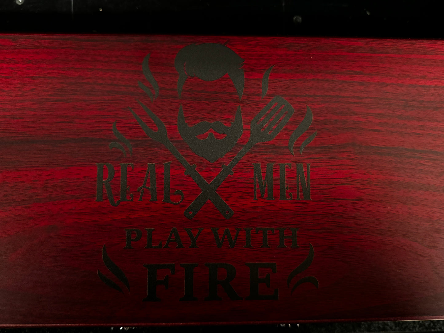 Real men play with fire - 3 piece BBQ set