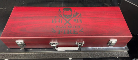 Real men play with fire - 3 piece BBQ set