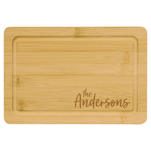 Bamboo Cutting Board with Drip Ring - 9" x 6"