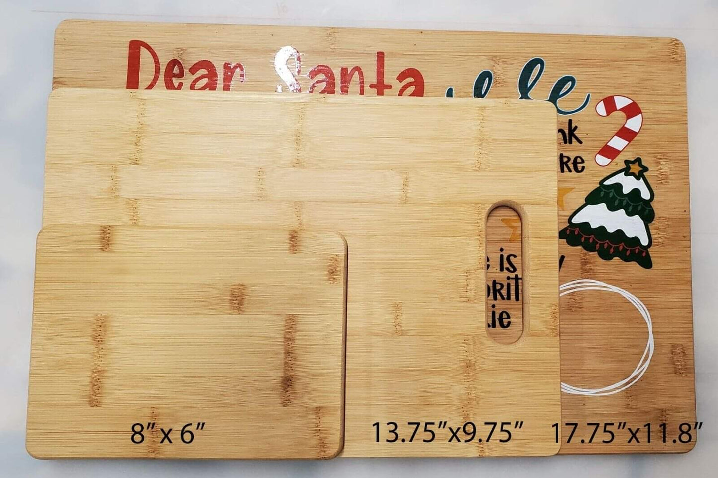 Santa Serving Tray - UV printed - with your family/child/childrens names