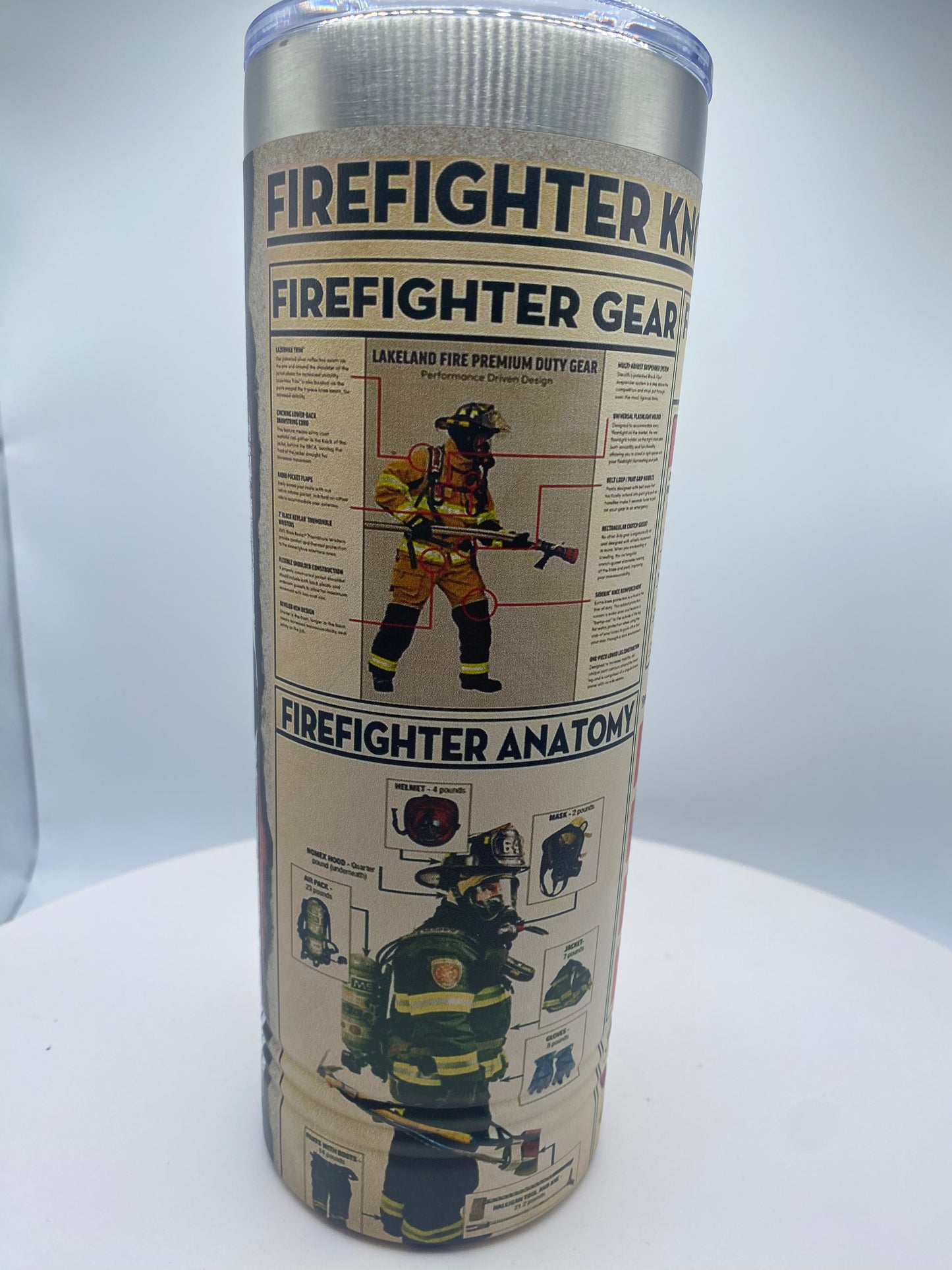 Firefighter knowledge - UV printed - Skinny tumbler