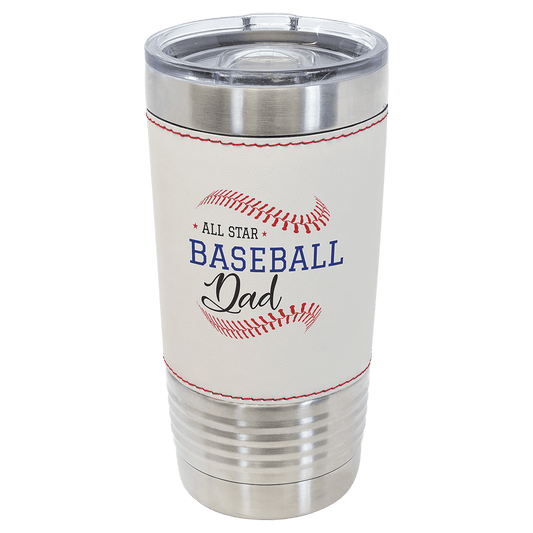 Customizable Baseball Polar Camel 20 oz. Tumbler with Slider Lid Mom / Dad