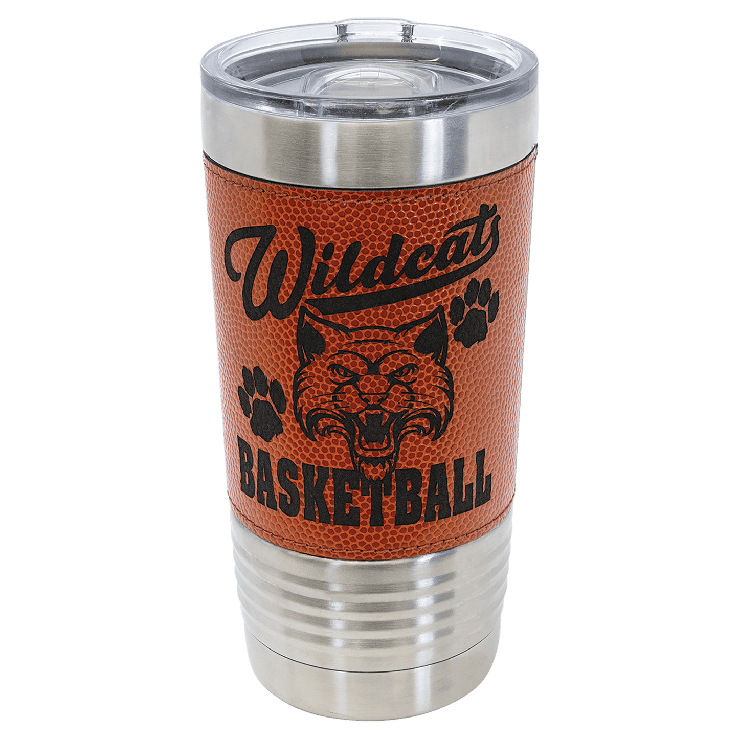 Customizable Polar Camel 20 oz. Basketball Tumbler with Slider Lid