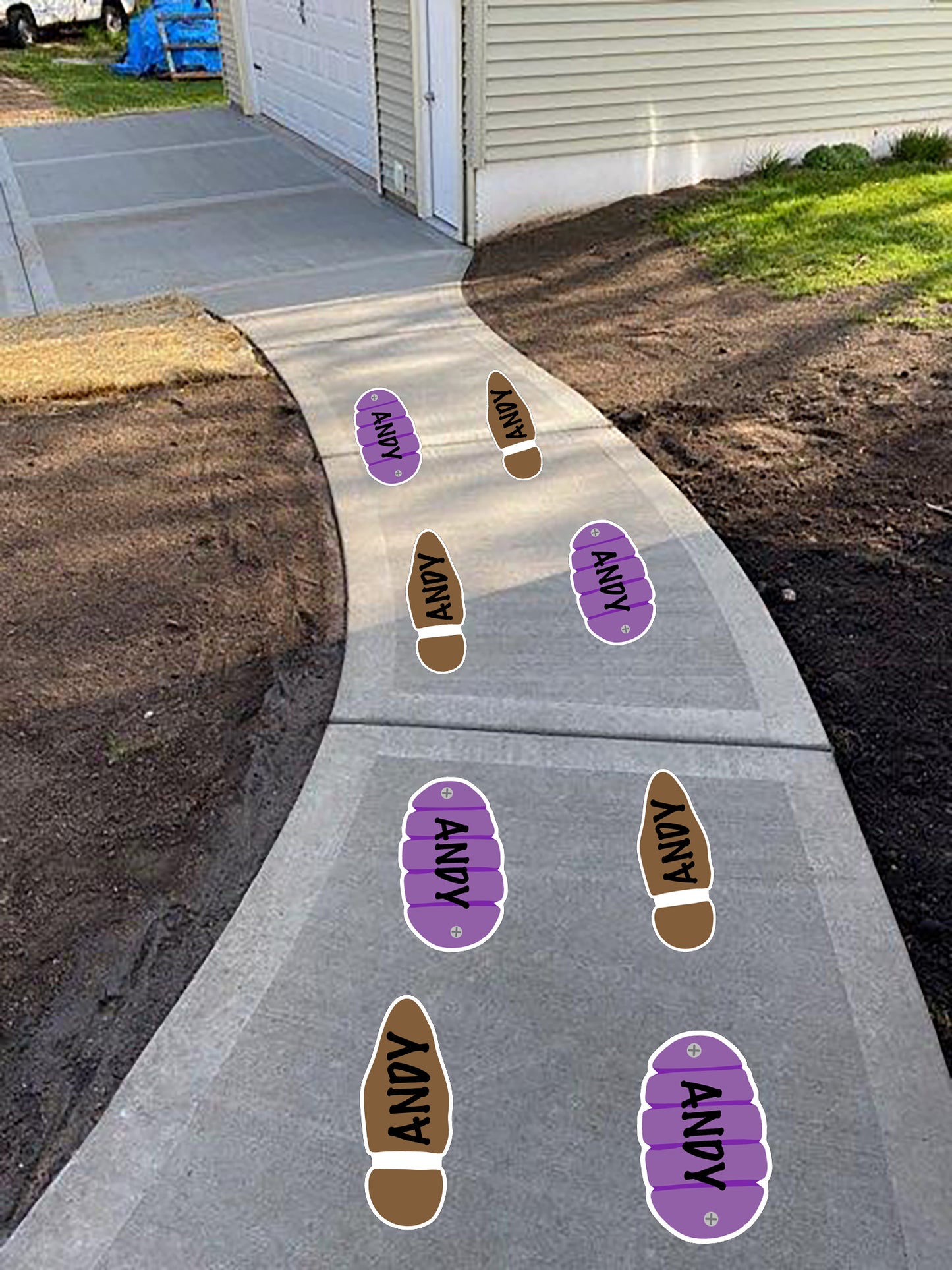Custom Toy Story Footprint Decals – Personalized Buzz & Woody Floor Stickers for Kids | Removable Waterproof Wall & Floor Decals