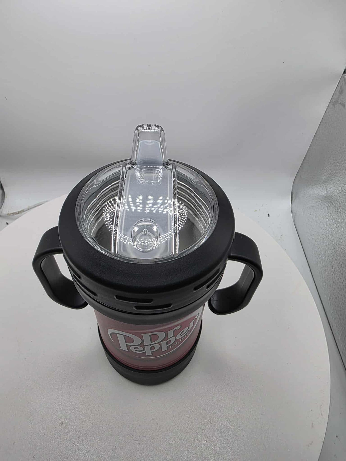 Dr. Pepper Insulated Sippy Cup Full Wrap UV Printed Color Soda Pop Inspired