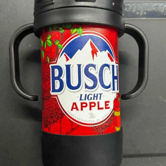 Busch Light Apple - Inspired Insulated Sippy Cup – Funny Baby Drinking Buddy Cup – Spill Proof 10oz Stainless Steel Toddler Gift
