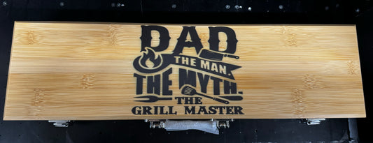 Dad the man the myth the grill master - 3 piece BBQ set
