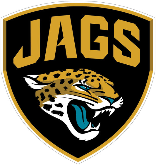 Jacksonville Jaguars Logo Cut Laminated Vinyl Sticker Decal NFL car window