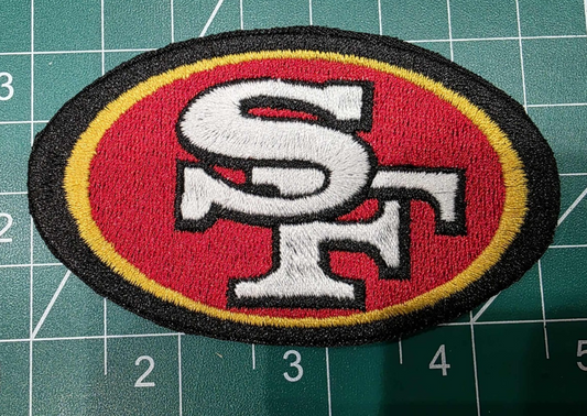 San Francisco 49ers 3.75" Iron On Embroidered Patch Football Logo NFL