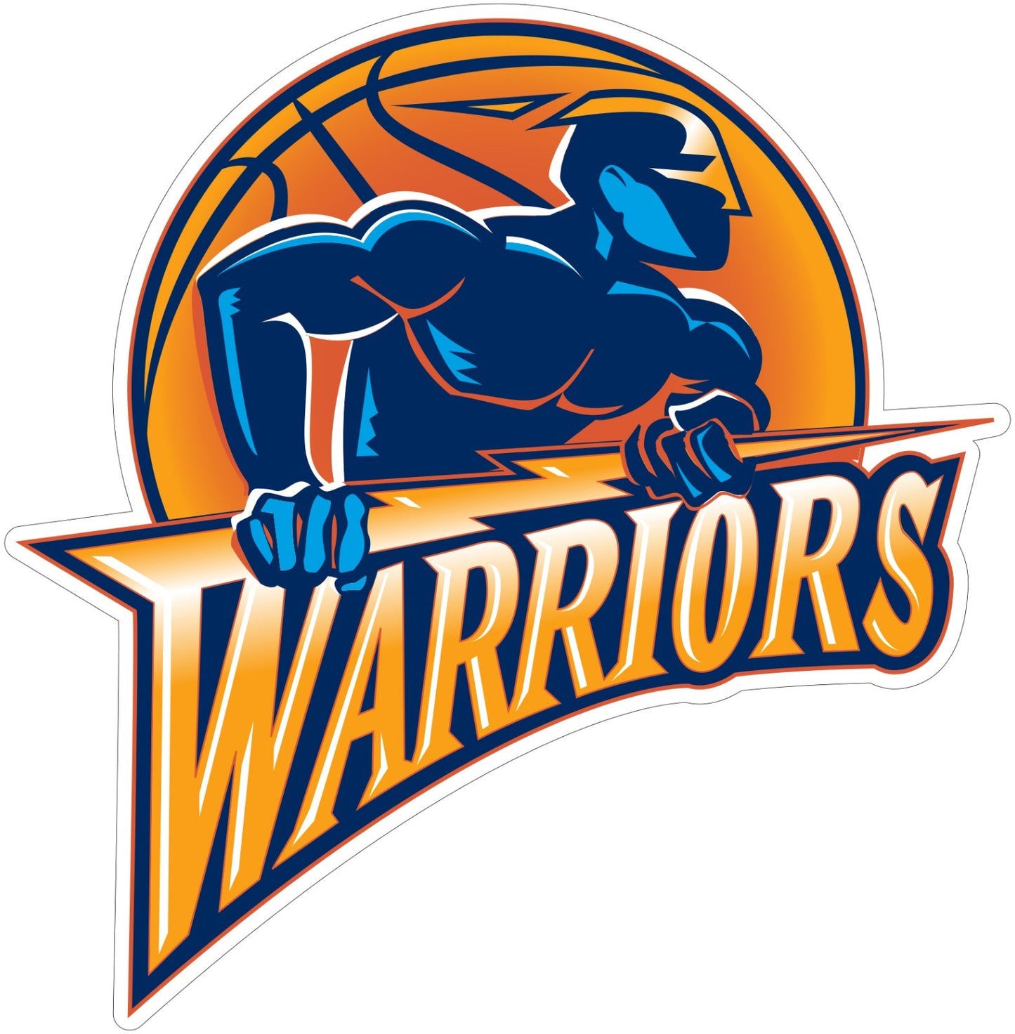 Golden State Warriors Logo Die Cut Laminated Vinyl Sticker Decal NBA car window
