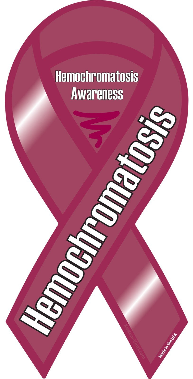 Hemochromatosis Awareness Prevention Ribbon Vinyl Decal Sticker Choose Size