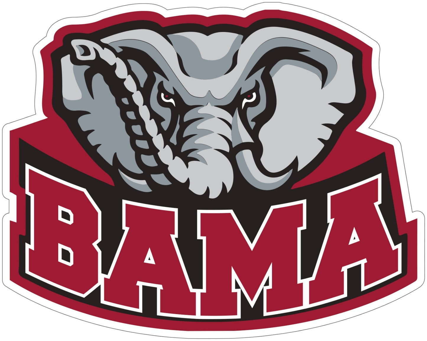 Alabama Crimson Tide Football Sticker Vinyl Decal | Different Sizes - Outdoor
