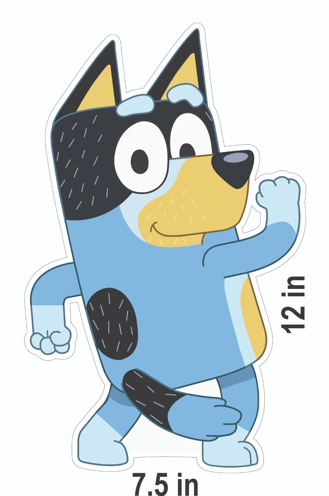 8 Bluey Bingo Removable Floor Decals Sidewalk Birthday Party Decorations