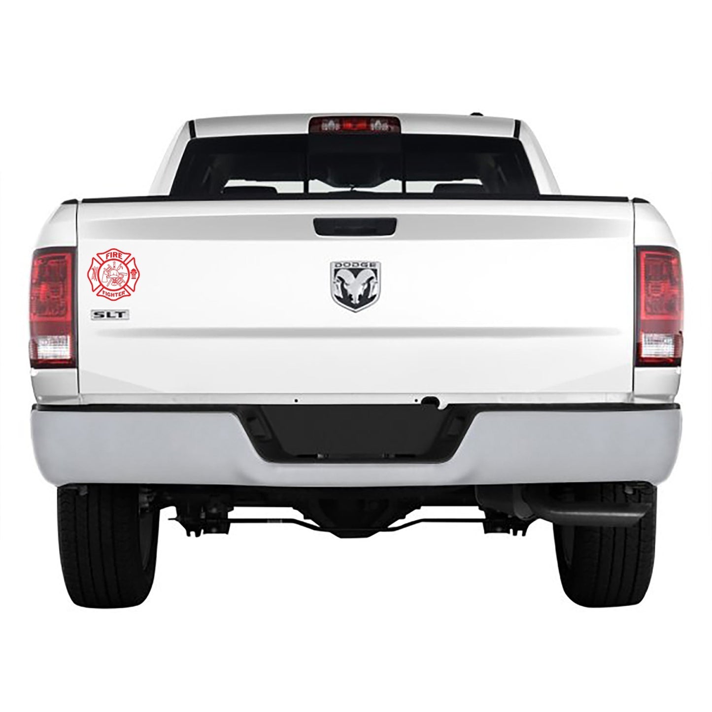 White Red Reflective Firefighter Fire Dept Maltese Cross Vinyl Decal sticker