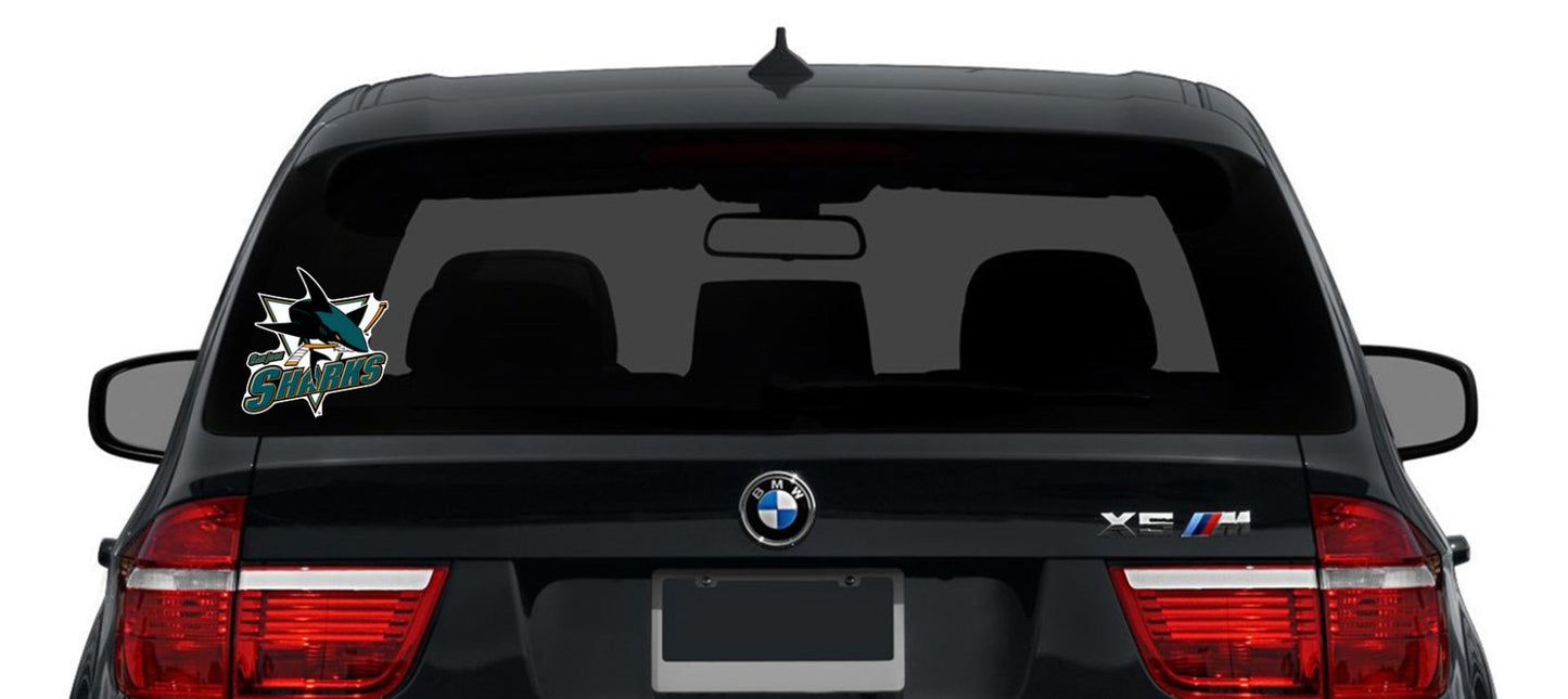 San Jose Sharks Logo - Die Cut Laminated Vinyl Sticker Decal NHL car window