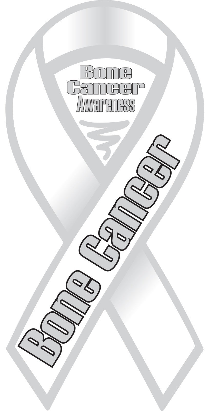 Bone Cancer Awareness Ribbon Vinyl Decal Sticker Choose Size Support