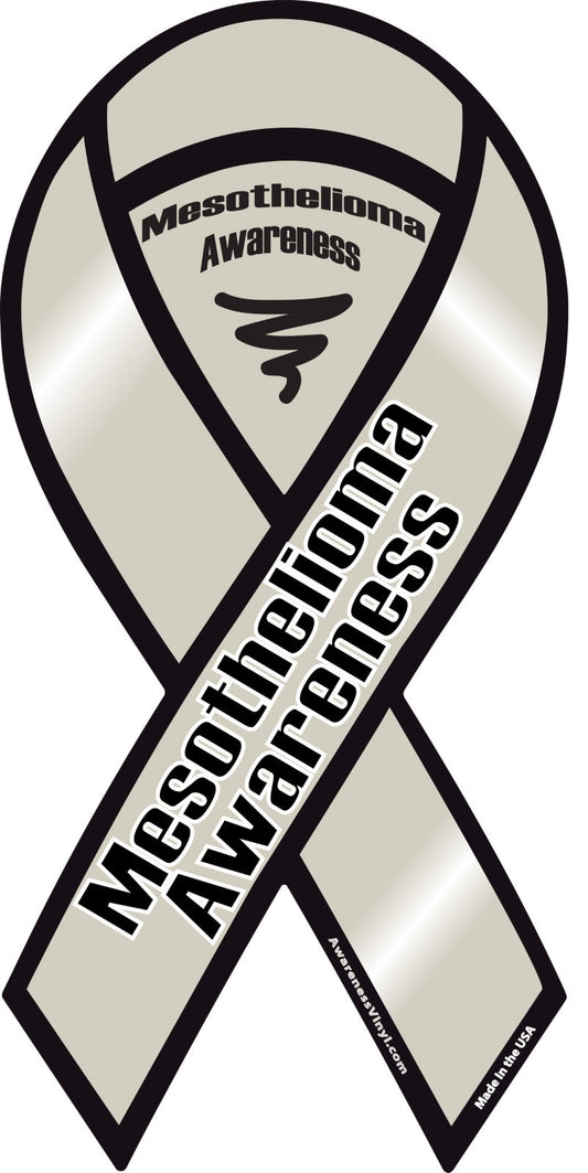 Mesothelioma Awareness Prevention Ribbon Vinyl Decal Sticker Choose Size