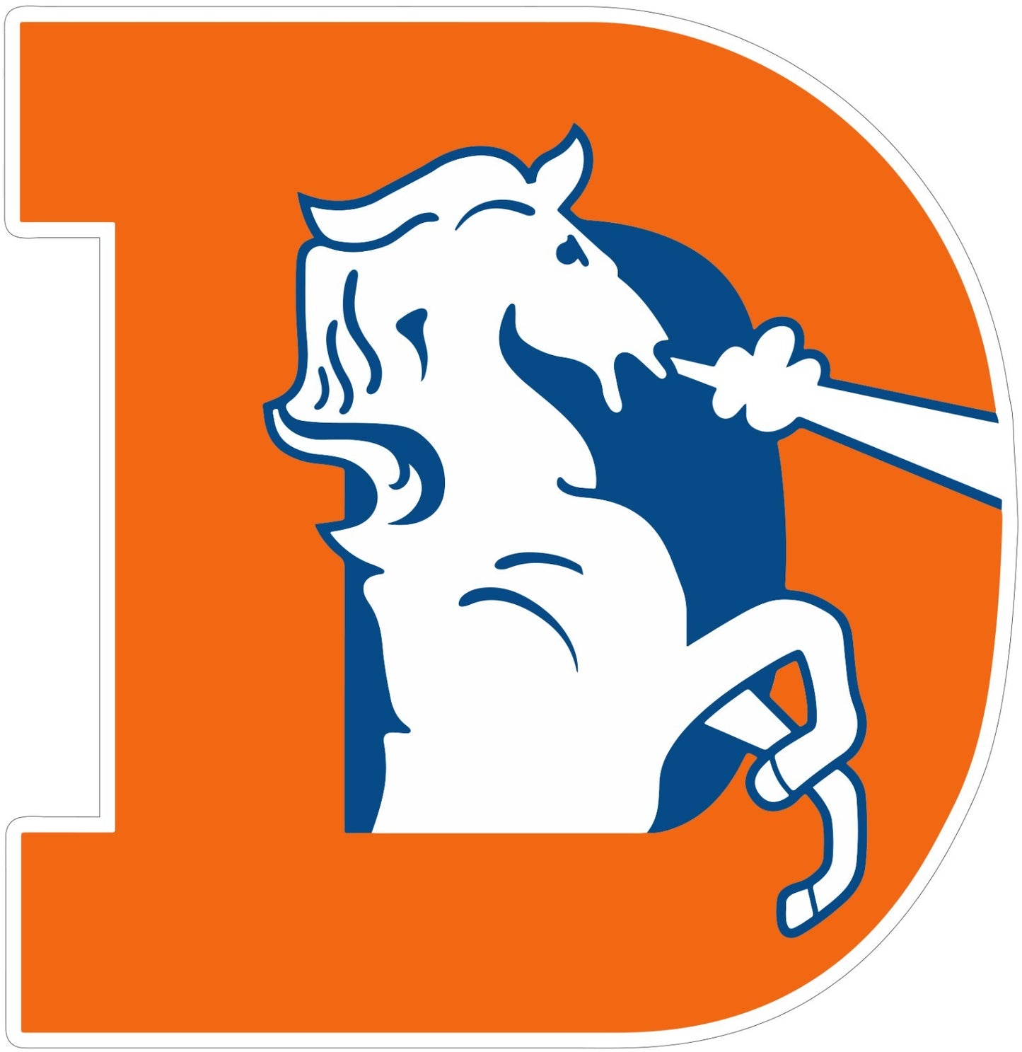 Denver Broncos Logo - Die Cut Laminated Vinyl Sticker Decal NFL car window
